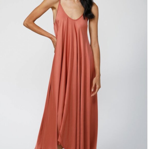 Silk + Salt "Go with the Flow" Maxi Dress - Burnt Orange - Picture 8 of 8